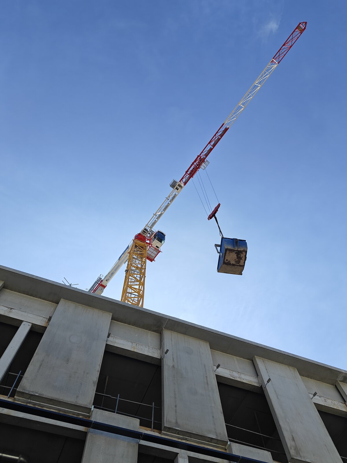 Tower crane in operation