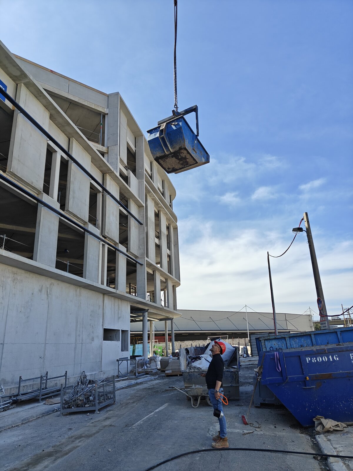 Load passing over a worker